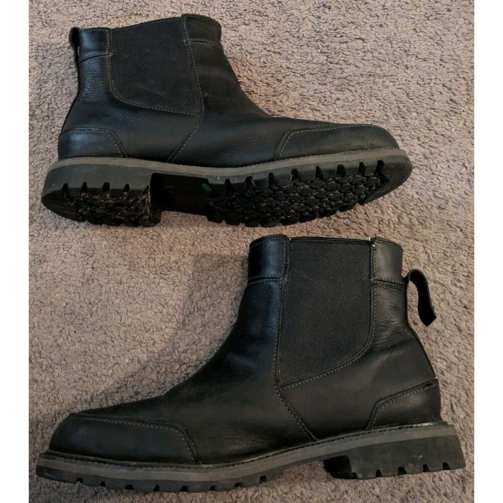 Timberland Chestnut Ridge Black Leather Waterproof Chelsea Boots 5536A Men's 8.5 - Picture 2 of 8